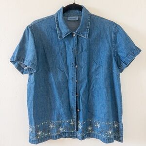 Vintage Button Down with Bead Details